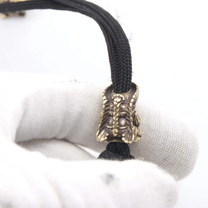 Brass-Indians-Knife-beads-Pendant-Umbrella-Rope-Umbrella-Fall-DIY-Handmade-Accessories-EDC-Outdoor-Tools-Paracord (4)