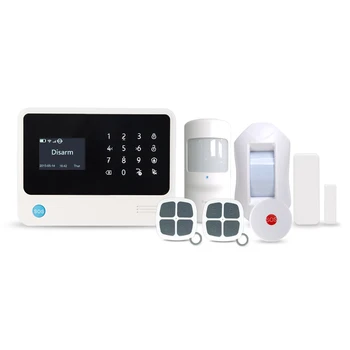 

433MHz GSM WiFi alarm system home security WIFI GPRS SMS alarm panel support Contact ID/SIA protocol for Center monitor station