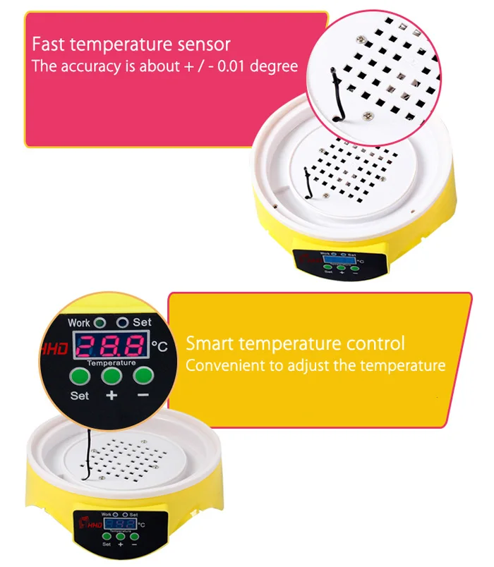HHD Automatic Digital 7 Eggs Incubator for Duck Bird Chicken Egg