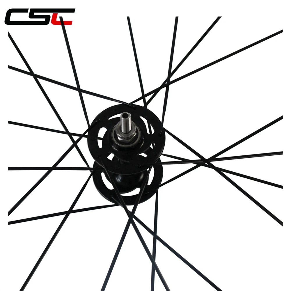 Discount CSC Track Wheels 23mm Width 88mm Tubular Carbon fixed gear bicycle wheelset 5
