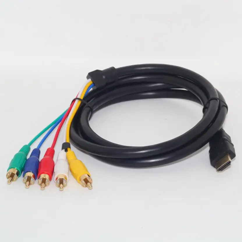 HIPERDEAL 5ft Full HD 1080P HDMI штекер 5 RCA RGB Аудио Видео AV компонентный кабель Прямая поставка