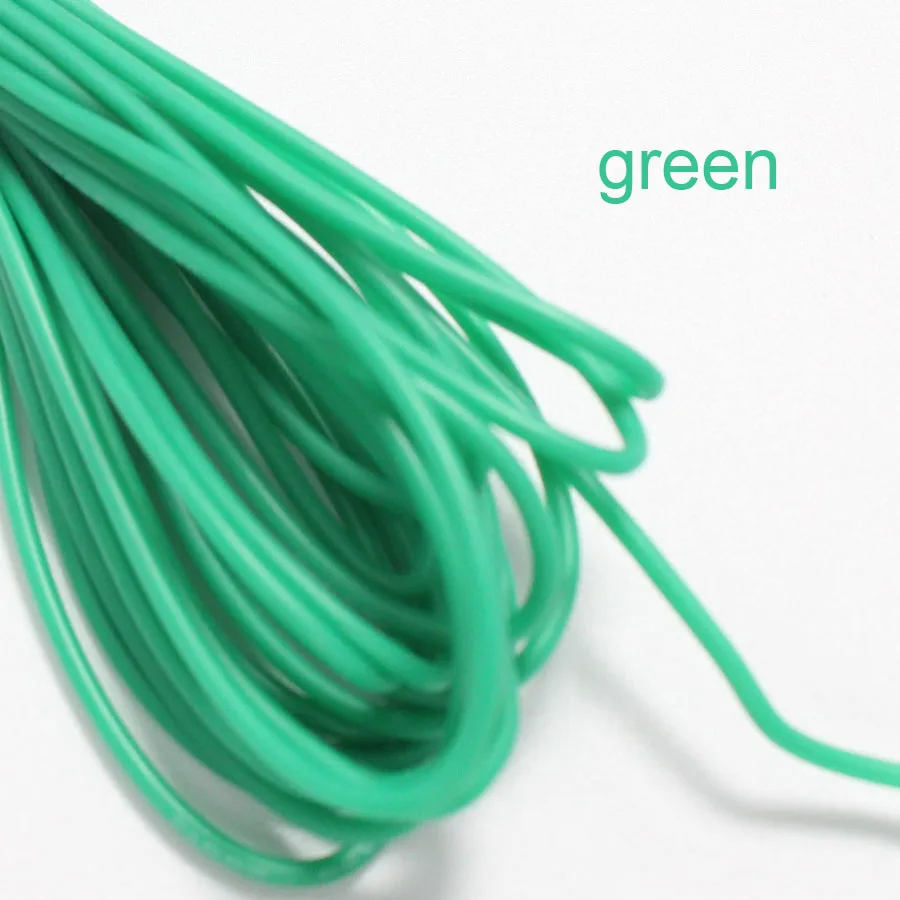 10 м/лот 30AWG гибкий силиконовый провод RC кабель 30AWG 11/0. 08TS OD 1,2 мм луженая медная проволока с 10 цветами на выбор - Цвет: Зеленый