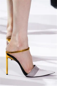 

Runway Design Thin High Heels Pumps Ladies Slip-on Stilettos Pointed Toe Dress Pumps Zapatos Mujer Fashion Catwalk Shoes Women