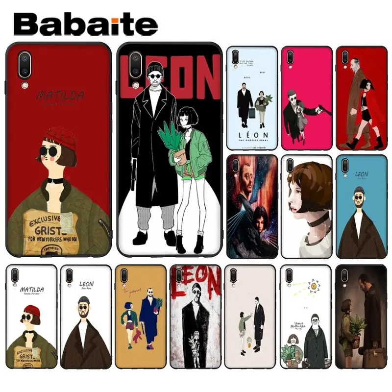 Babaite Leon Matilda Natalie Portman Movie TPU силиконовый черный чехол для мобильного телефона ViVo X