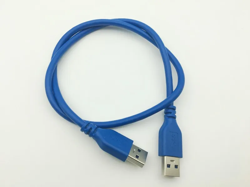 USB 3.0 Cables 5Gbps Type A Male to Type A Male 6FT 0.6m Extension Data Sync Cord Cable Blue Color for Bitcoin Mining