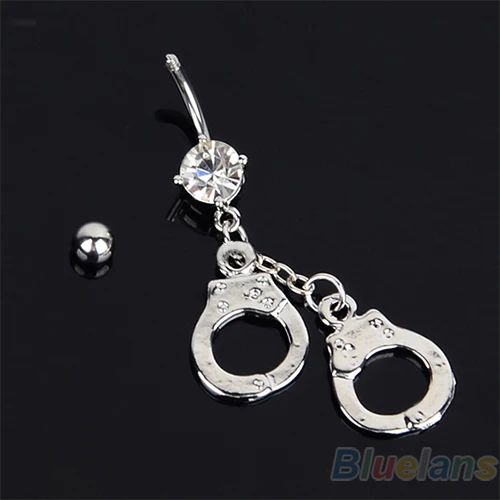 Наручники страз кристалл пупок кнопка штанга кольца пирсинг тела 071D|body piercing|belly