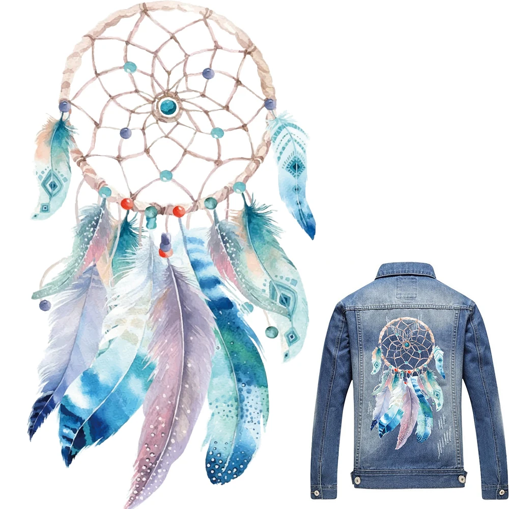 

1PC DIY Dreamcatcher Patch T-shirt Press Heat Transfer Sticker A-level Washable Iron On Applique For T-shirt Dresses Decoration