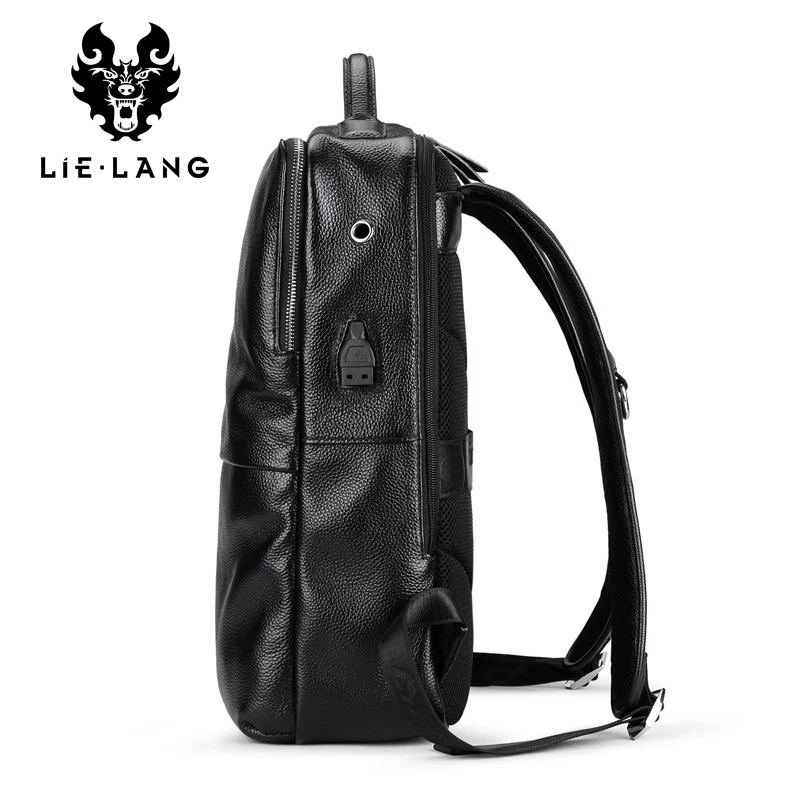 LIELANG мужской рюкзак из натуральной кожи, модный подростковый школьный рюкзак для мальчиков, рюкзаки для ноутбука 15,6 дюймов, дорожная сумка, новинка