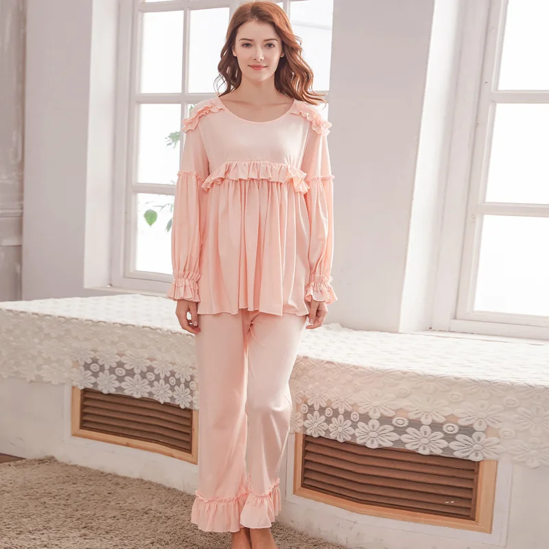

Hot maternity pajamas set comfortable floral summer thin pregnant women pajamas pregnancy clothes sleepwear nursing pajamas suit