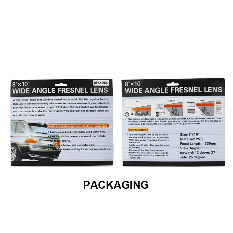  Car Wide Angle Fresnel Lens Car Parking Reversing Sticker Useful Enlarge View Angle Optical Fresnel