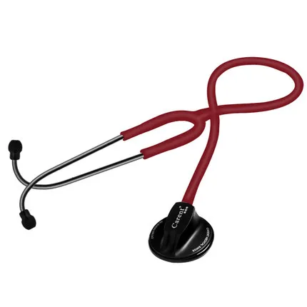black red Professional estetoscopio двойной спецодежда медицинская silverback стетоскоп из нержавеющей стали для доктор медсестра частота сердечных сокращений плода - Цвет: black red