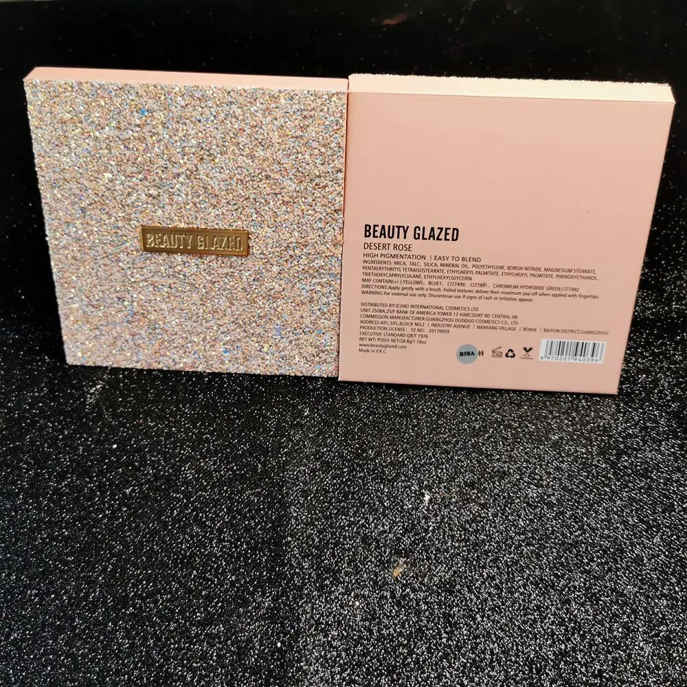 Палетка теней Beauty Glazed для макияжа профессиональная пигментированная блестящая