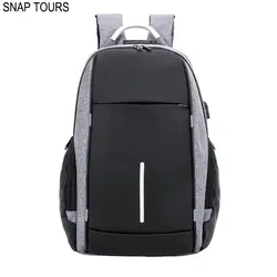 Оснастки TOURS 2019 для мужчин Anti Theft рюкзак мода Городской портативный Зарядка через usb ноутбука рюкзак для путешествий поездки Back Pack