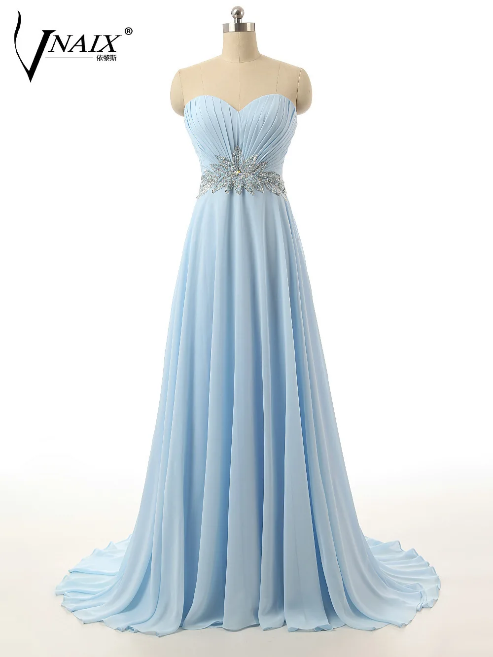 light blue long frock