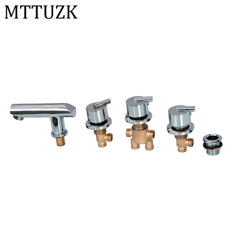 MTTUZK горячая холодная вода Твердый латунный переключатель клапан для кран для ванны/душа смеситель, набор для ванной смесители, ванна регулирующий клапан крана