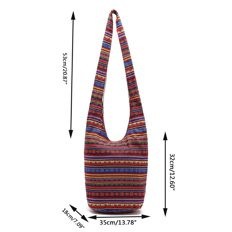 Las mujeres Hippie de hombro bolsas de viaje bolsa étnico bolso