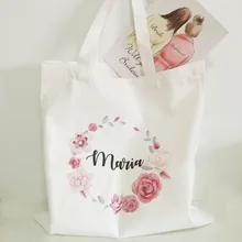 5 шт., Пользовательский логотип Свадебные девичник вечерние подарки Команда Невесты быть персонализированные холщовые сумки невесты подарочная сумка