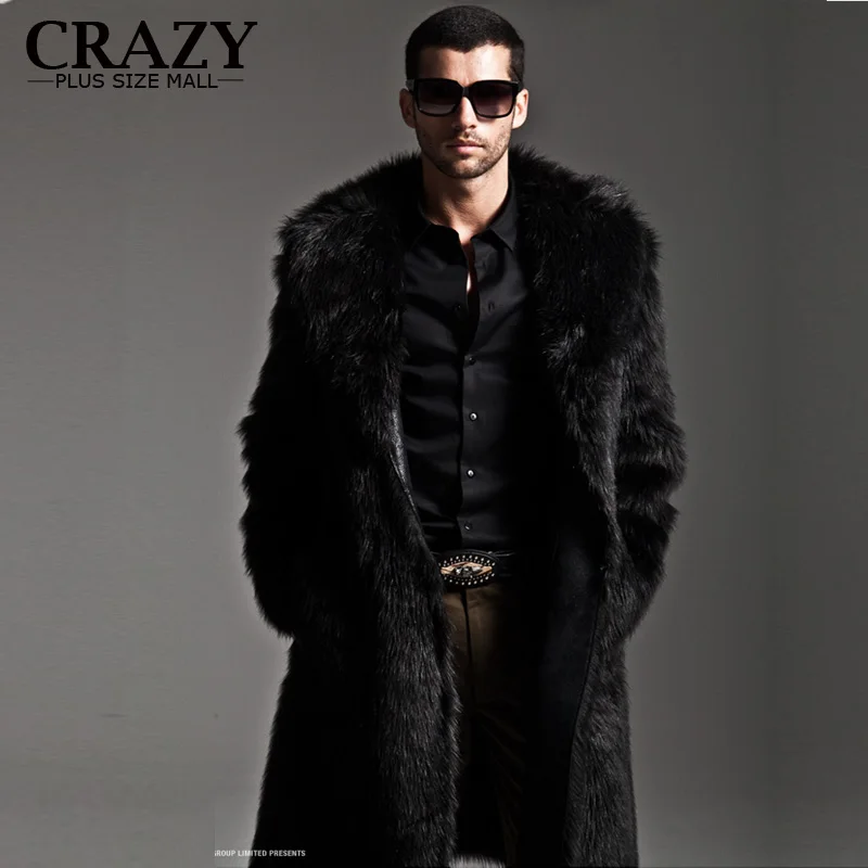 casaco de pele fake masculino