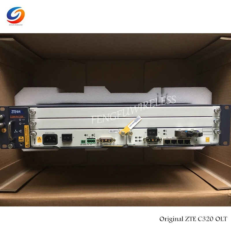 Оригинальный Mini Gpon Epon экономичный FTTH ZTE ZXA10 OLT C320 с 10GE SMXA/3 картой * 1 шт. PRAM AC + DC