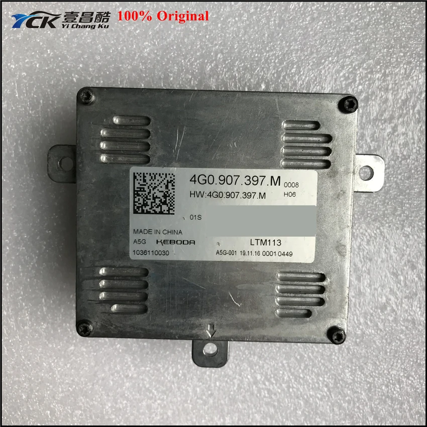 

1PC YCK Original LED Driver LED Headlight Control Unit 4G0 907 397 M 4G0907397M (Genuine and Used)