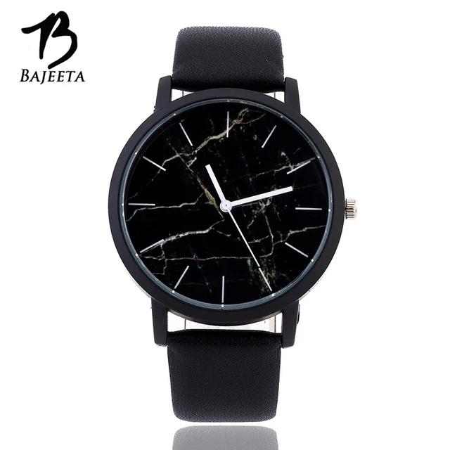 BAJEETA Marble Style Leather Quartz Women Watch Top Brand Men Watches Fashion Ca BAJEETA Marble Style Leather Quartz Women Watch Top Brand Men Watches Fashion Ca