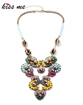 

Ms Major Suit Joker Summer Dress Accessories Unique Cluster Flowers Necklace Factory Wholesale