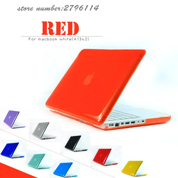 Прорезиненный Матовый Жесткий чехол для Mac Book White 13 дюймов A1342 MC516 MC207 ноутбука Macbook