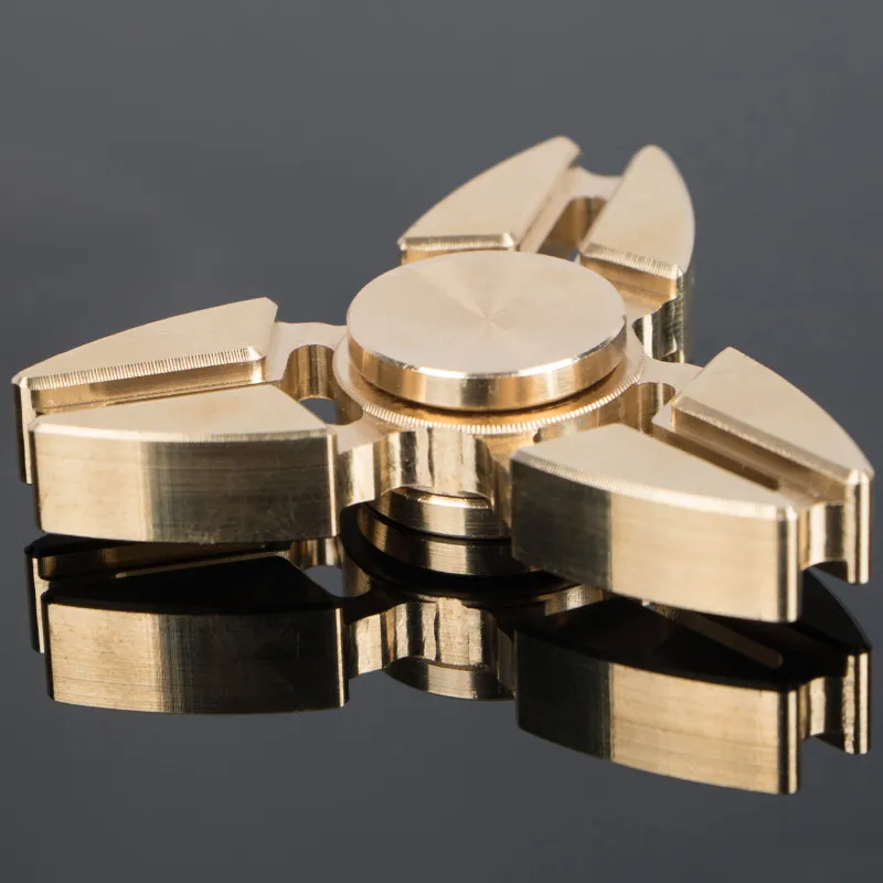 3 Angle EDC Tri Spinner Fidget Toys Pattern Hand Spinner Brass Fidget Spinner And Adults With