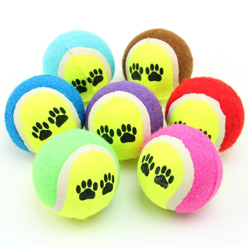 3 X Color al Azar Mascotas Gatos Perro Fetch Bola de entrenamiento para la dentición masticar Fetch 3916