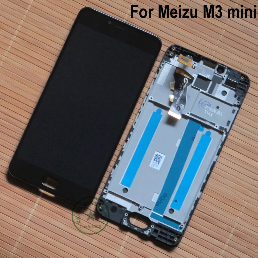 

100% Warranty LCD Display+Touch Screen Digitizer Assembly wth frame For Meizu m3 Meilan 3 / for meizu m3 mini Cell Repair Part