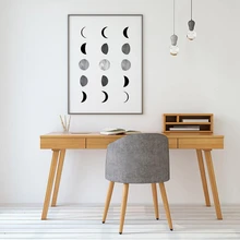 Affiche de style scandinave avec Phases lunaires, photographie, tableau d'art mural, peinture sur toile, décor mural nordique