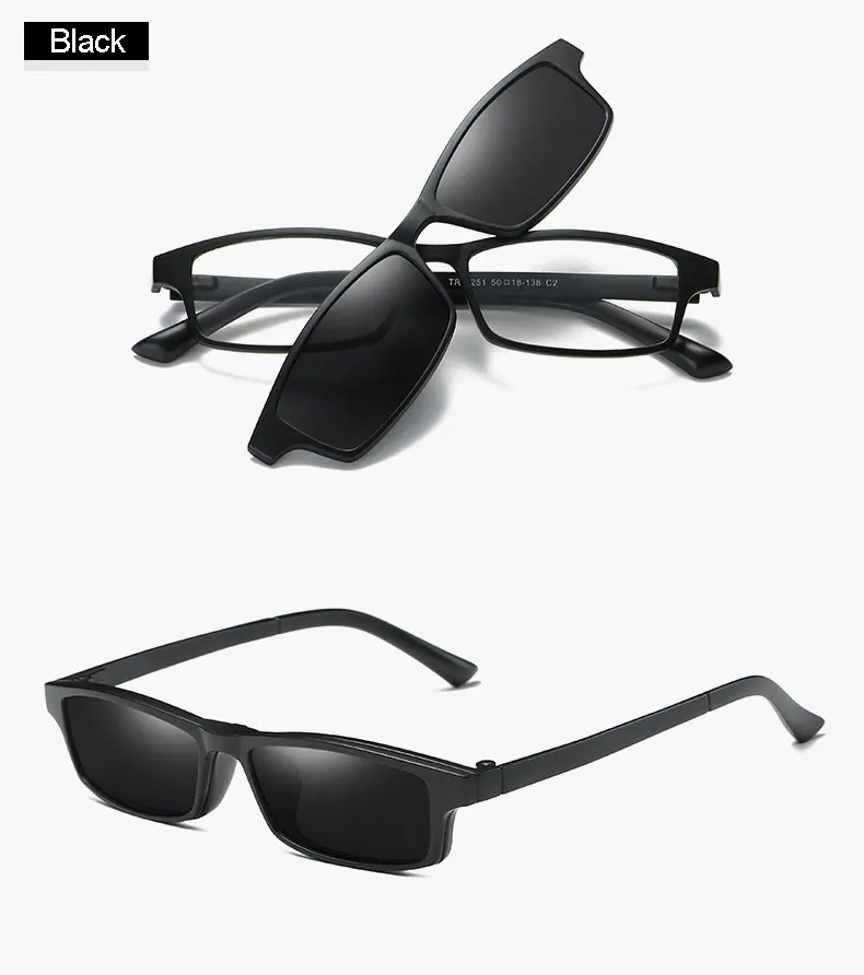 Reven Jate поляризованные солнцезащитные очки магнитные клип-Оны с пластиковой TR-90 суперлегкая рама для женщин и мужчин солнцезащитные очки поляризационные