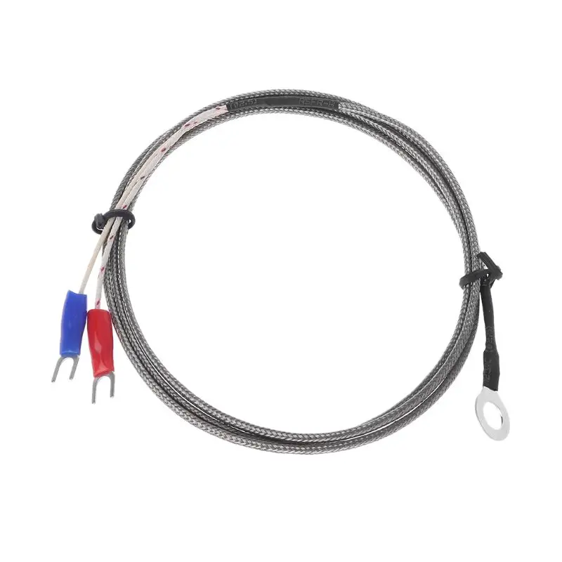 6mm Hole Washer K Type Thermocouple Temperature Sensor Probe 1M Cable For Industrial Temperature Controller