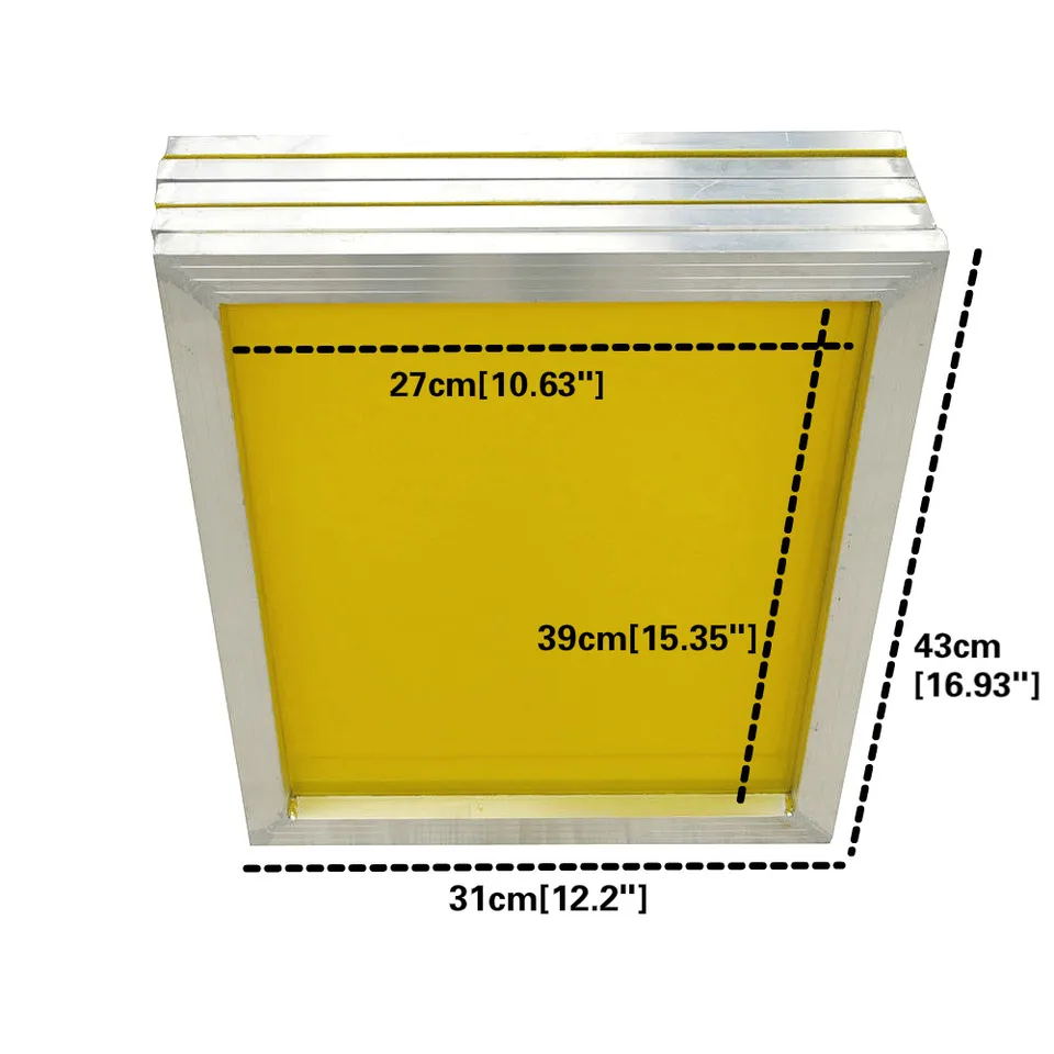 Aluminum Silk Screen Printing Press Screens 43 Frame Mesh 31cm x 41cm//12/" x 16/"
