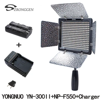 

YONGNUO YN-300 II YN 300 YN300 LED Video Light + NP-F550 + Charger + Plug
