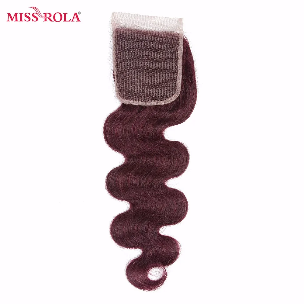 Miss Rola Hair Pre-colored Ombre Brazilian Body Wave Hair #1B/99J Non-Remy Human Hair Weave 4 Bundles With Closure Extensions Miss Rola Hair Pre-colored Ombre Brazilian Body Wave Hair #1B/99J Non-Remy Human Hair Weave 4 Bundles With Closure Extensions
