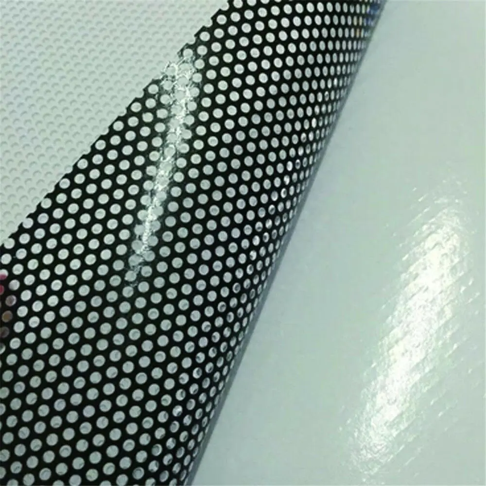 One Way Vision White Perforated Effect Vinyl Film Car Window Adhesive Sticker Vinyl Decor Car Home Building privacy Film 1.37x2m