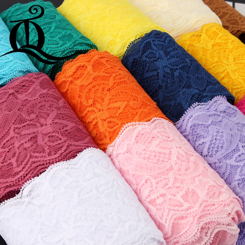 

1yard 8cm Garment accessories exquisite color lace quality fabric lace with elastic lace wide 8cm Elastic lace,ribbon