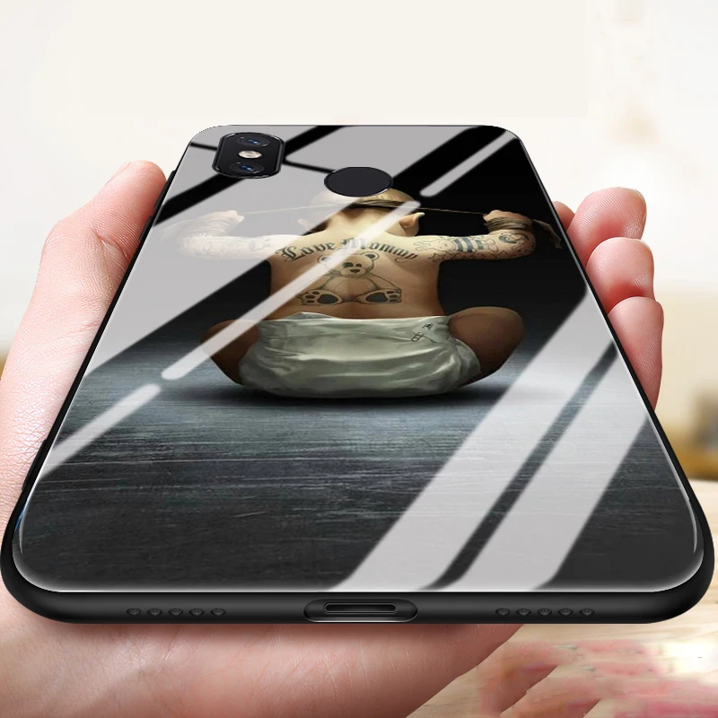 

Tempered Glass Case for Xiaomi Mi 8 SE Mix 2s 2 6X 6 6X A2 5 5X A1 5S Plus Case Private Custom Photo Unique Bumper Coque Case