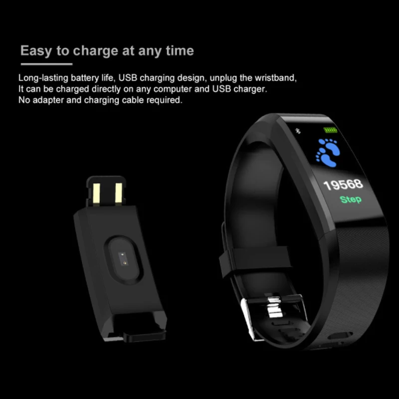 Multifunctional Fitness Activity Heart Rate Sport Wristband For Fitbit Activity Pedometer For Outdoor Indoor Fitness Running