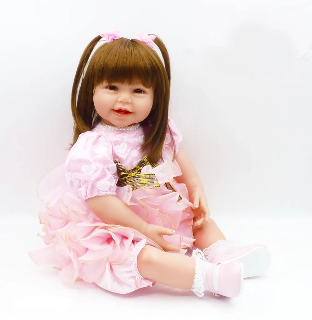 24 &quotHigh-End винилсиликоновых Reborn Baby doll Игрушки для новорожденных девочек младенцев