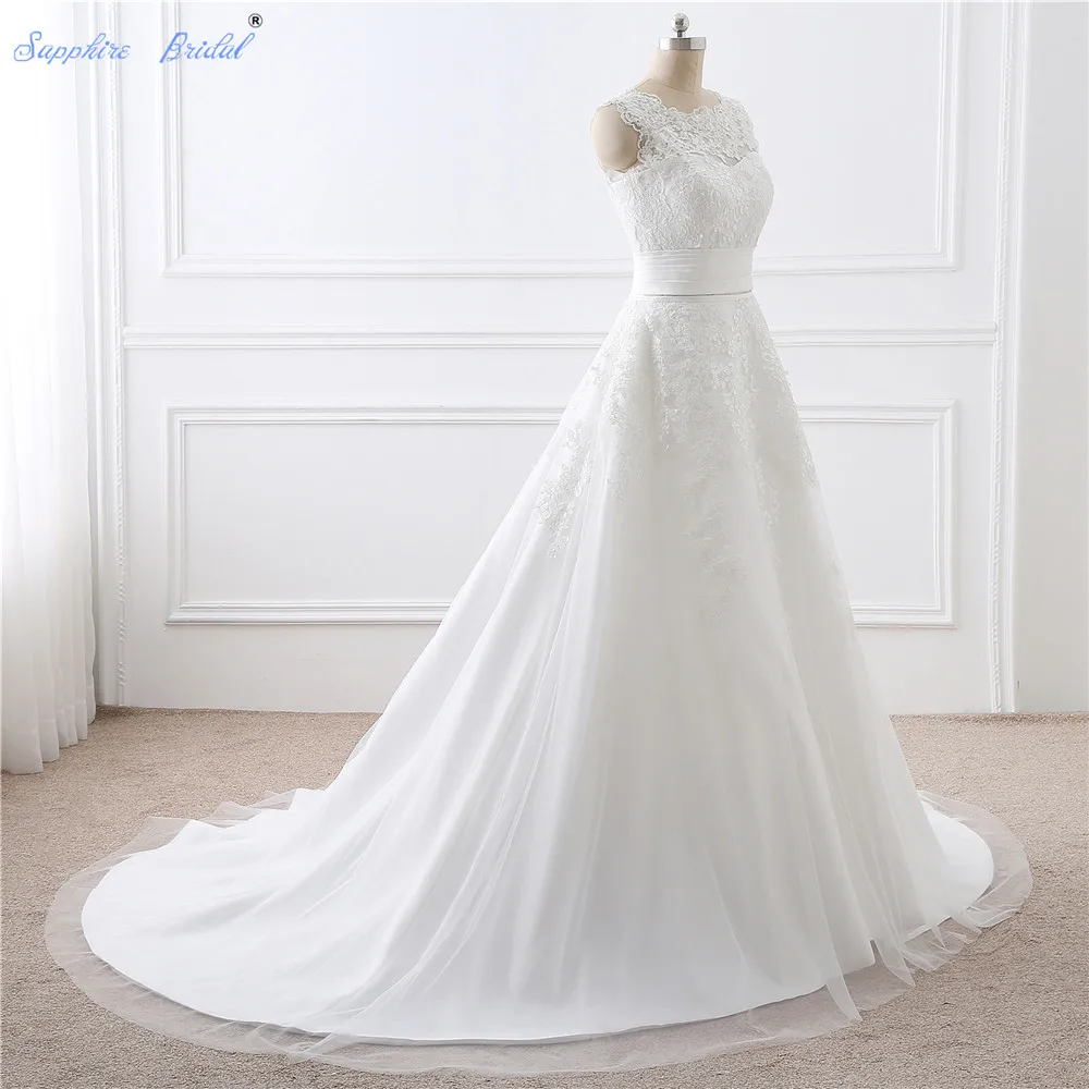 Сапфировое свадебное платье Vestido De Noiva, два предмета, свадебное платье 2 в 1, свадебное платье со съемной юбкой