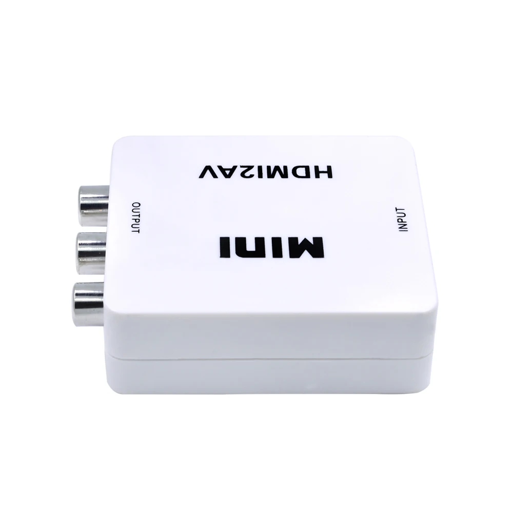 Мини HDMI в RCA AV CVBS Аудио Композитный видео конвертер 10 шт. адаптер HDMI2AV HD для PS4