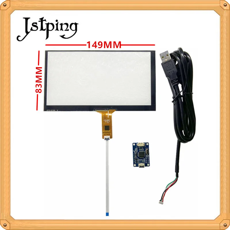 Jstping 6 1-дюймовый емкостный сенсорный экран A061VW01 149 мм * 83 149*83 контактов Windows Android