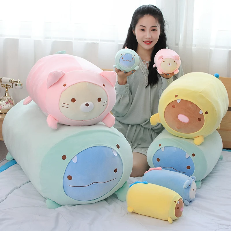 

Kawaii Sumikko Gurashi plush Stuffed Anime Corner Creature Cat Dinosaur Bear Penguin Soft Pillow Toys for Children Big Size Toy