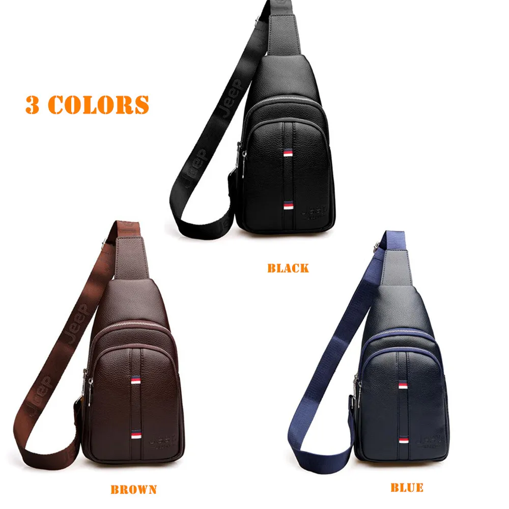 BULUOJEEP الرجل حقيبة صدر للرجال عارضة Crossbody أكياس للرجال قدرة كبيرة عالية الجودة حقيبة جلدية ل رحلة قصيرة 2018 جديد