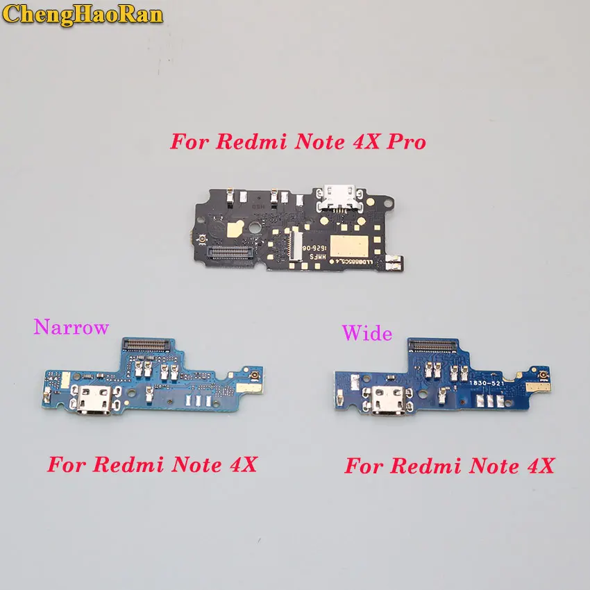 

ChengHaoRan USB Charging Port Dock Plug Jack Connector Charge Board Microphone For Xiaomi redmi Note 4x pro 4x wide narrow
