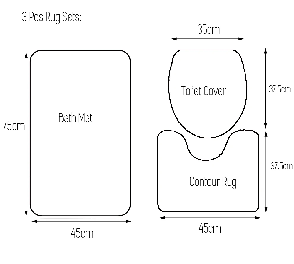 3 шт./компл. Ванная комната Комплект ковриков для Нескользящие Туалет ковер набор для ванной-американском стиле коврики Нескользящие Коврики для Ванная комната
