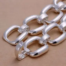 Браслет 925 серебряный браслет 925 Серебряный Модный Ювелирный Браслет Восемь квадратов ювелирные изделия оптом aksj LH124