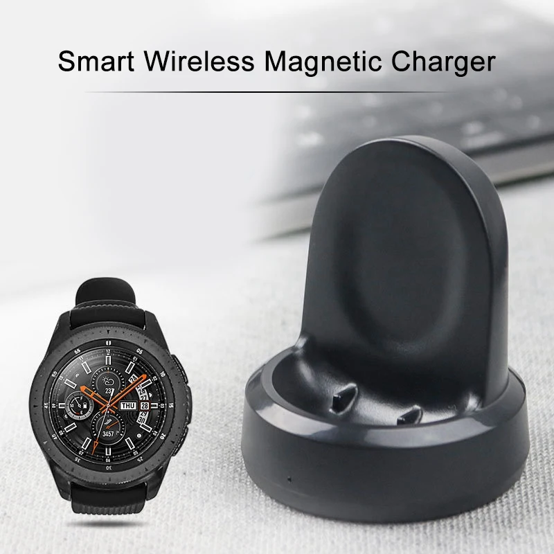 

Smart Watch Wireless Charger for Samsung Galaxy Watch Gear S3 S2 Sport USB Charging Dock With Light Magnetic Stand Station Black
